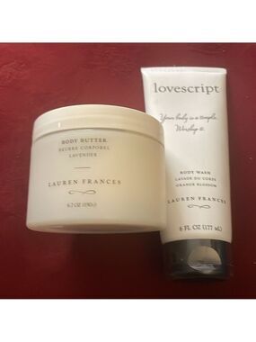 Lovescript Lavender Scented Body Butter 6.7 oz. & Body wash Bundle